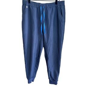 Figs Technical Collection L/S Blue Drawstring Scrubs Women's L/S